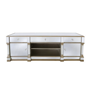 Mirrored tv store stand 70 inch